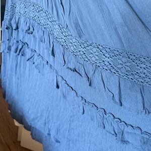 Blue crochet FREE PEOPLE DRESS. Size medium. Worn ONCE.